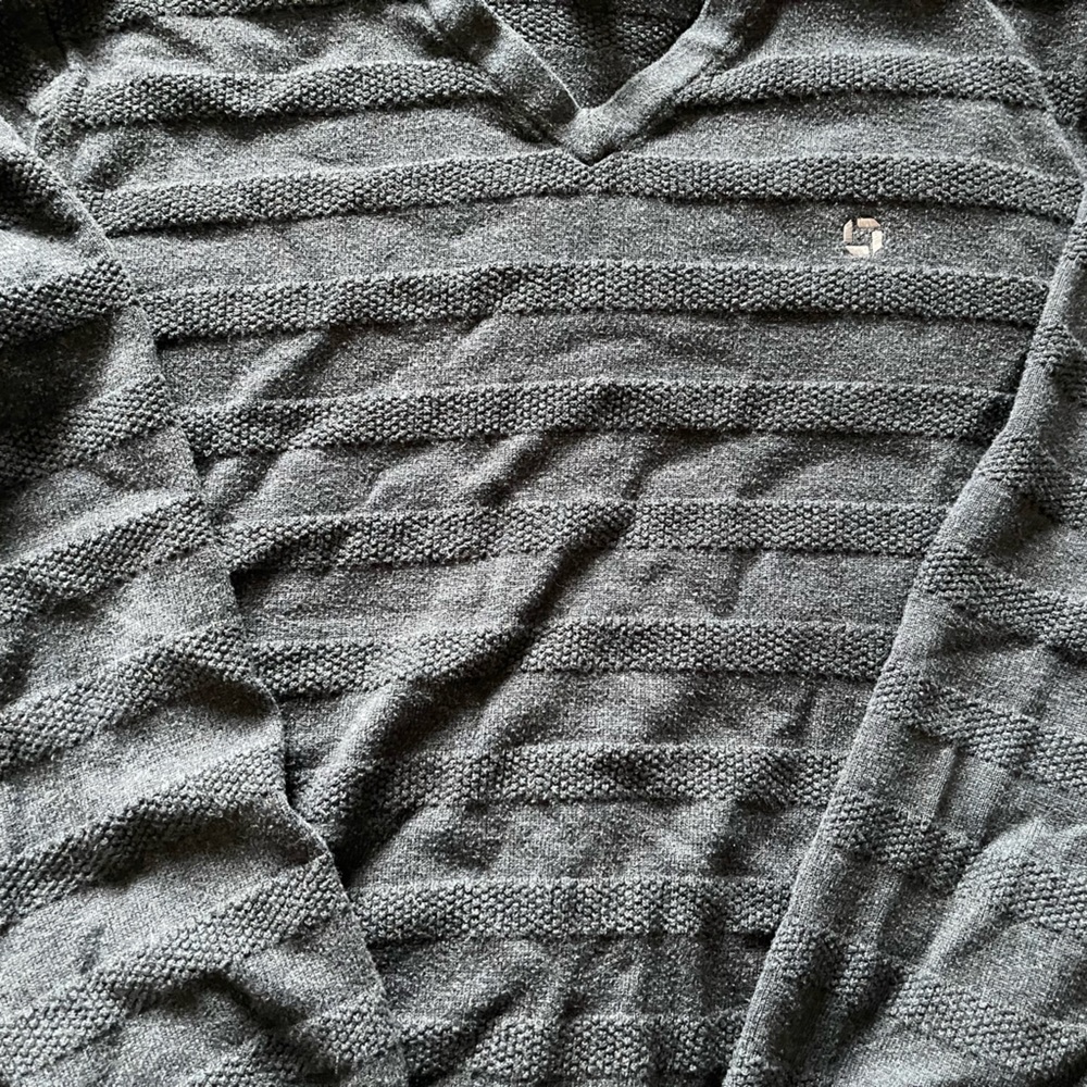 Navy blue striped chase sweater